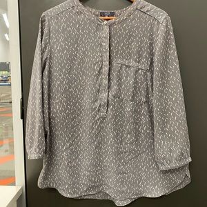 Grey XL NYDJ Tunic Blouse 3/4 sleeve